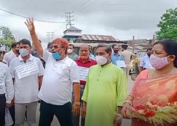 Amid Covid-19, BJP MLA held rally in Teliamura Amid Covid-19, BJP MLA held rally in Teliamura